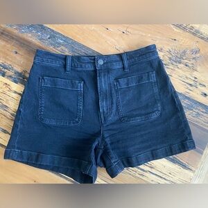 EUC Madewell High Rise Sailor Denim Short Size 28